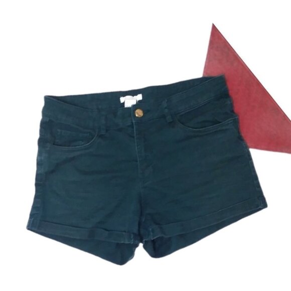 H&M Forest Green Twill Shorts - Picture 1 of 5